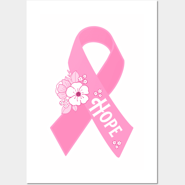 Pink Ribbon Hope - Cancer Awareness Wall Art by tandre